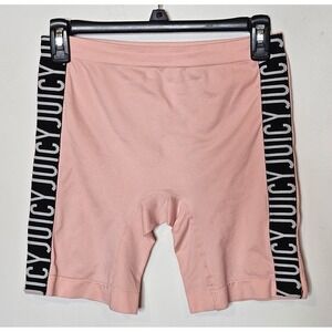Juicy Couture Intimates Logo‎ Womens L Pink Biker Short Active Athleisure Y2K